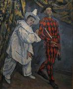 Paul Cezanne Pierot and Harlequin oil painting on canvas